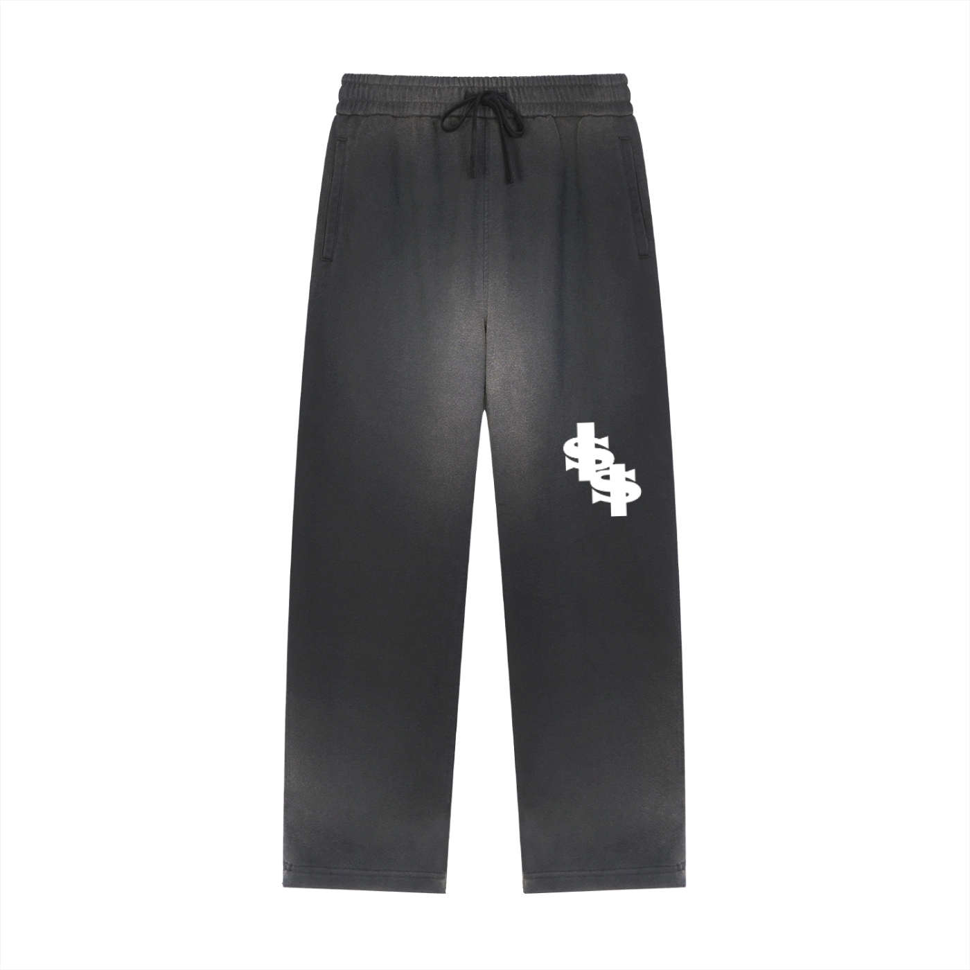Sun Fade Raw Edge Straight-Leg Sweatpants