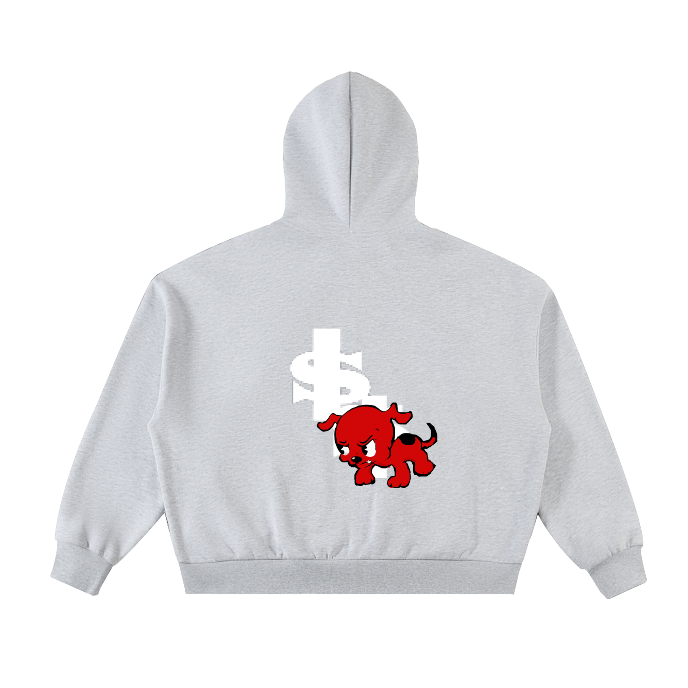 Fleeced Full-Zip Boxy Hoodie